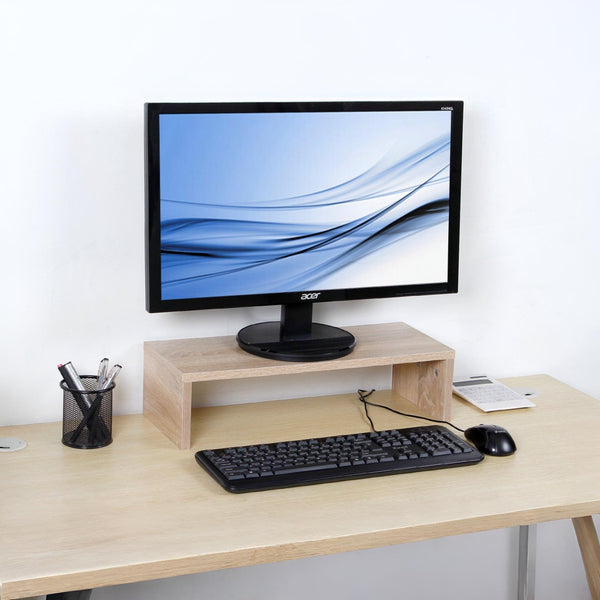 Computer Monitor Stand Laptop Stand Riser - Oak
