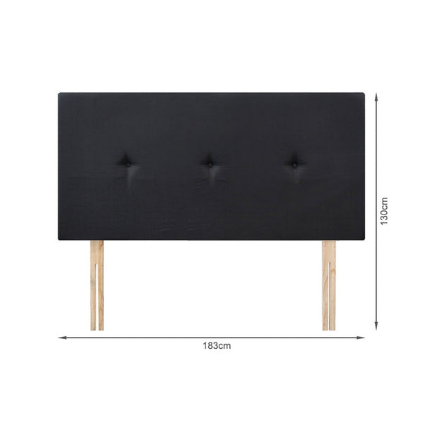 MORGAN Upholstered Headboard Super King - BLACK