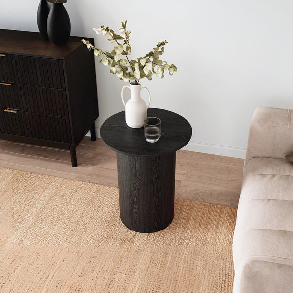 Adley Round Coffee Table 45cm - Black