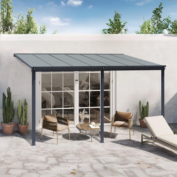 Toughout Patio Canopy Roof 4.4m x 3m - Charcoal Grey