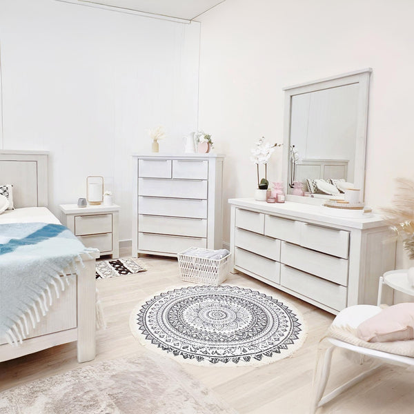 Lincoln Solid Wood Mirror - White