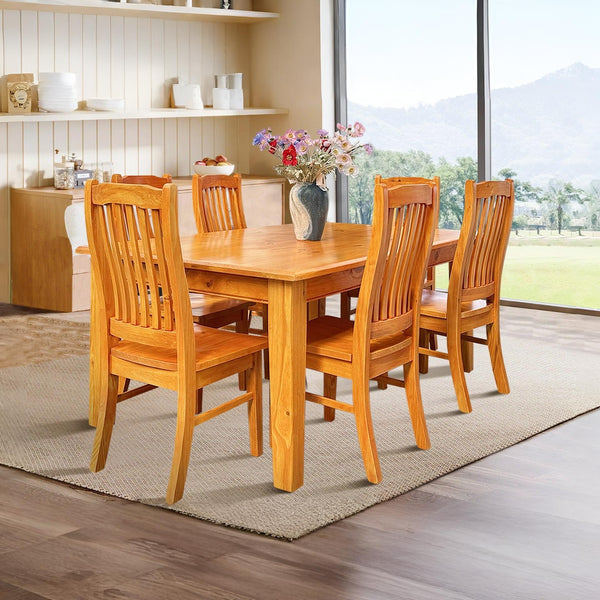 Ashwood 180cm Solid Pine Dining Table - Honey