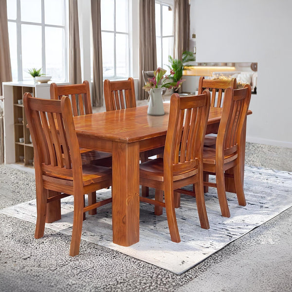 Woodstone 180cm Solid NZ Pine Dining Table - Rustic