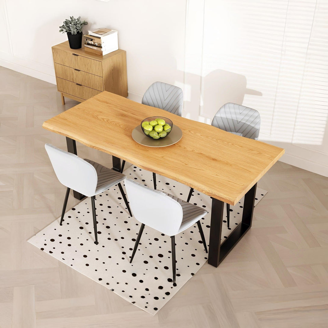 Bryce Dining Table 180 x 90cm - Oak + Black