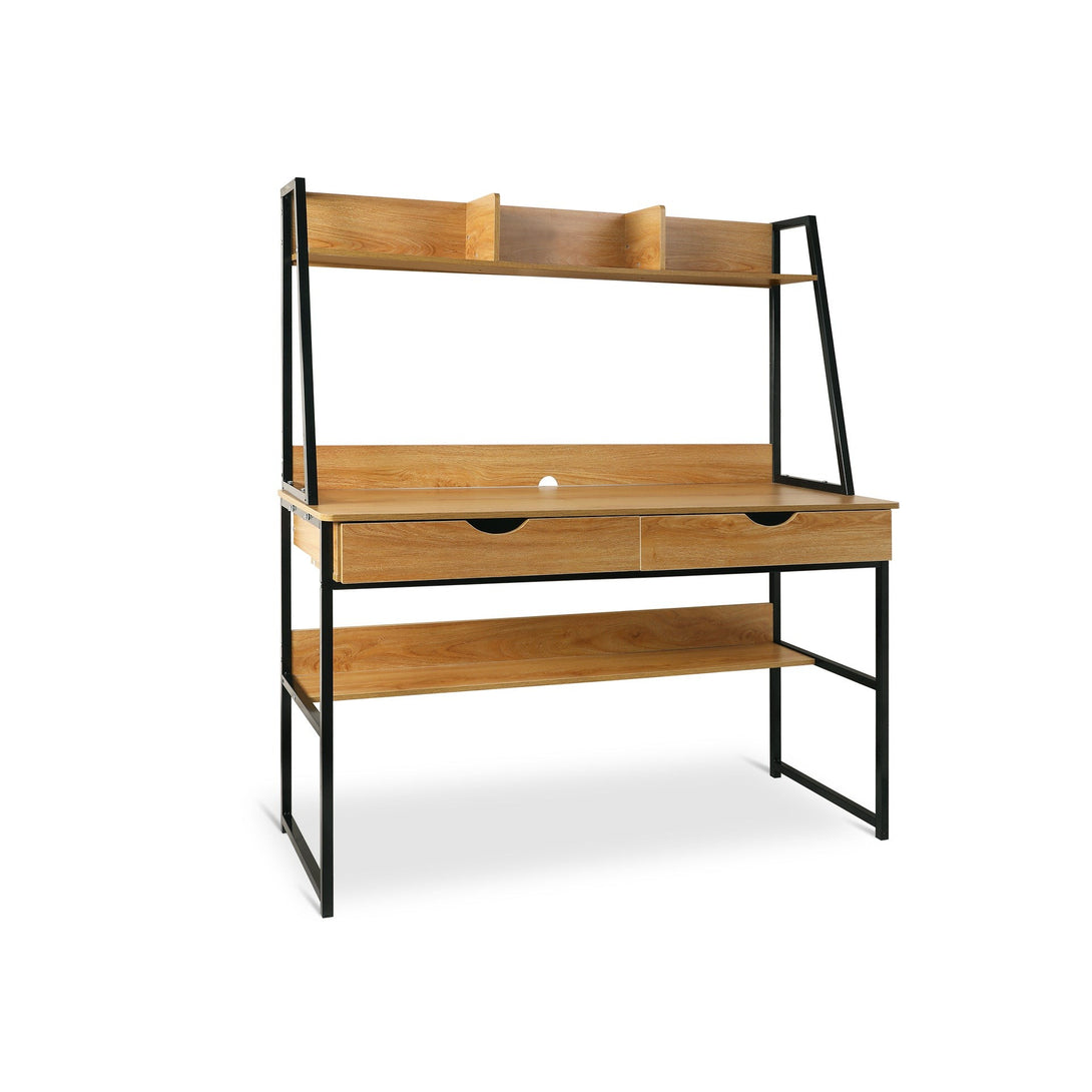 Siya 120cm Computer Study Desk with Drawers - Walnut