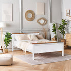 Kamet Queen Wooden Bed Frame - White