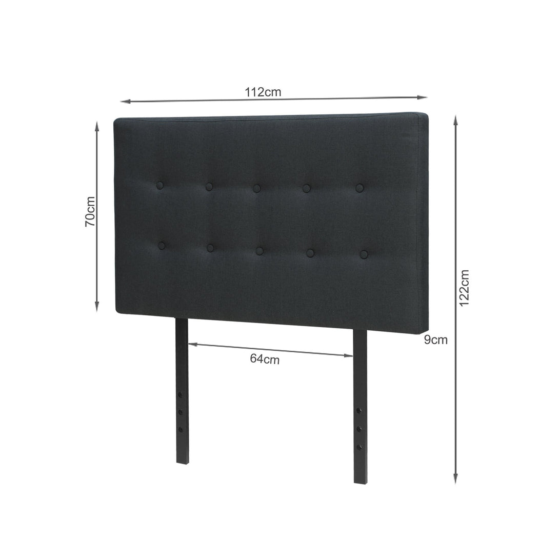 Susan King Single Fabric Upholstered Headboard - Black