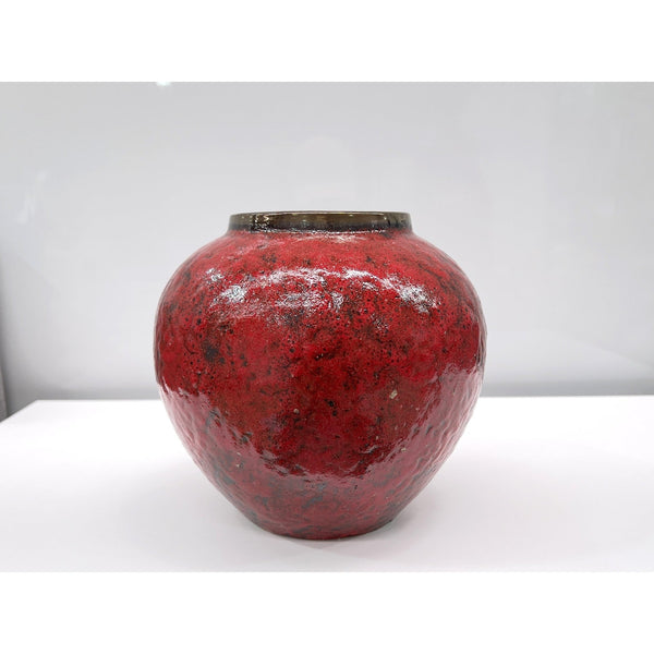 Elara Ceramic Vase Red - Round Small