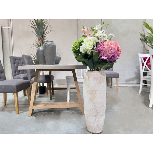 Elara Ceramic Vase Tall Grey - Extra Large