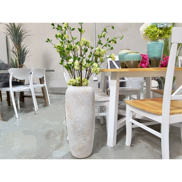 Elara Ceramic Vase Tall Grey - Large