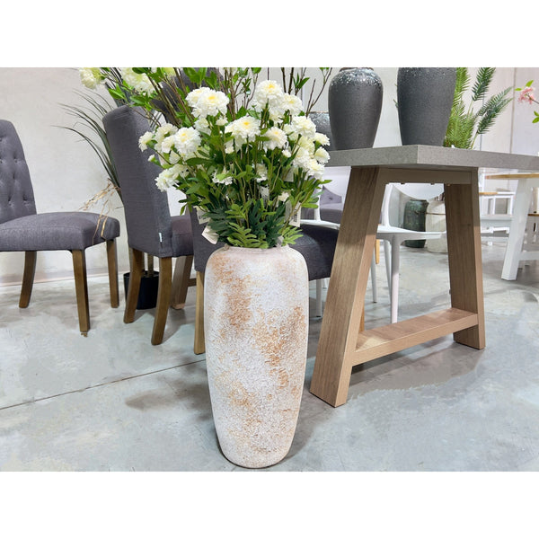 Elara Ceramic Vase Tall Grey - Medium