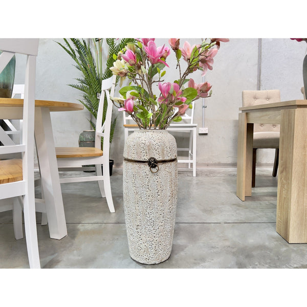 Elara Ceramic Vase Tall White - Large