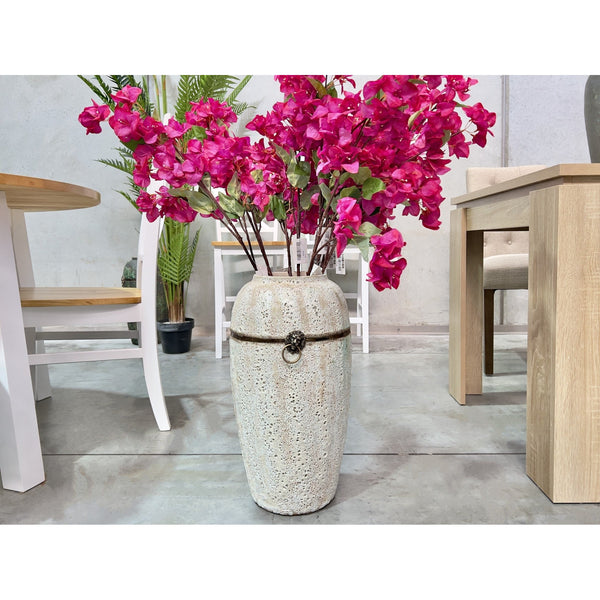 Elara Ceramic Vase Tall White - Medium