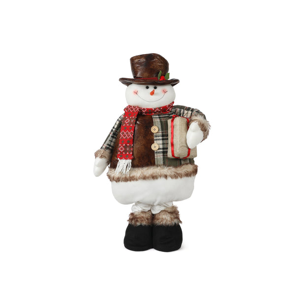 Christmas Decoration Extendable Snowman with Gifts to 120cm