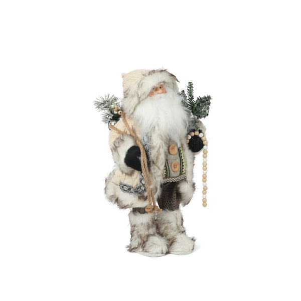 Christmas Decoration Standing Santa White 50cm