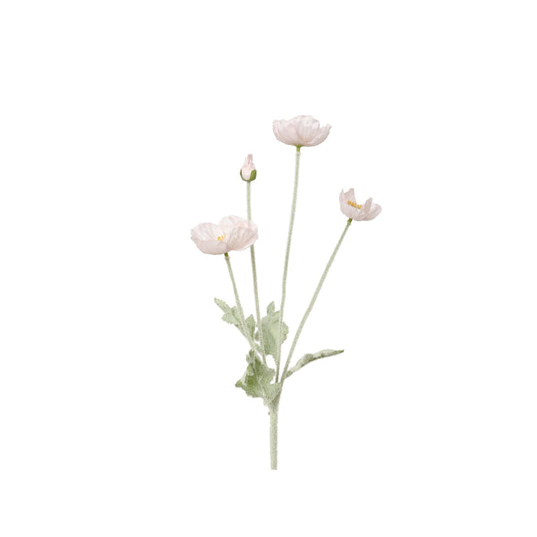 Poppy Spray Ice Pink 60cm