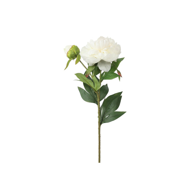 Peony Spray White 70cm