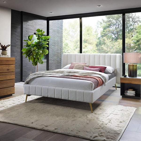 Acland Queen Bed Frame - Cream