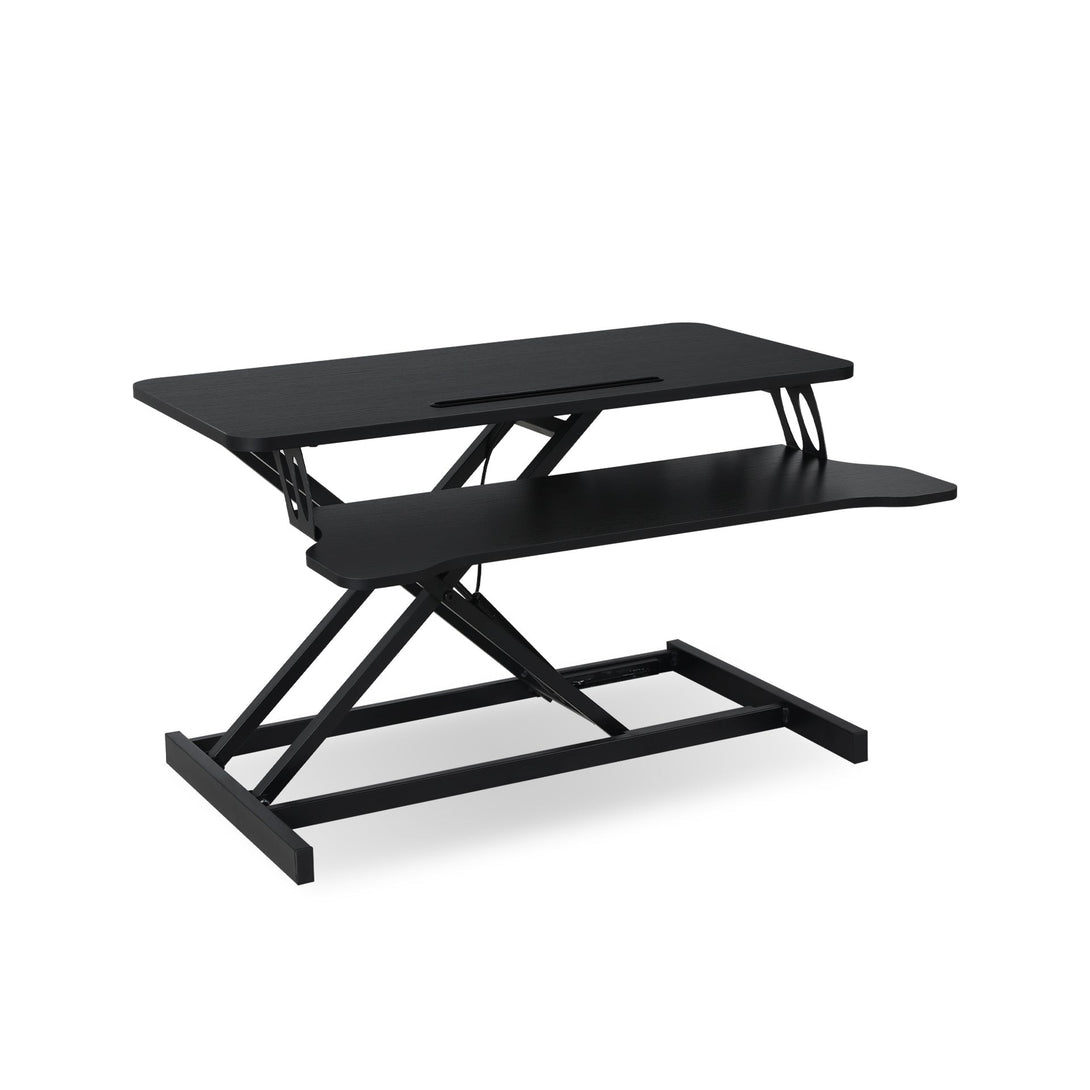 Sit-Stand Desk Converter with Keyboard Tray - Black