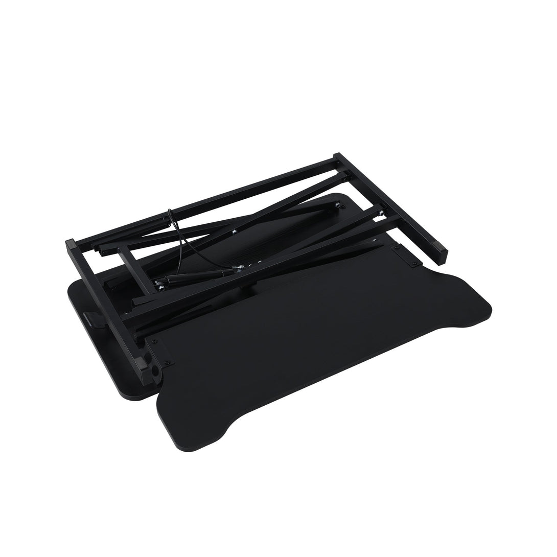 Sit-Stand Desk Converter with Keyboard Tray - Black