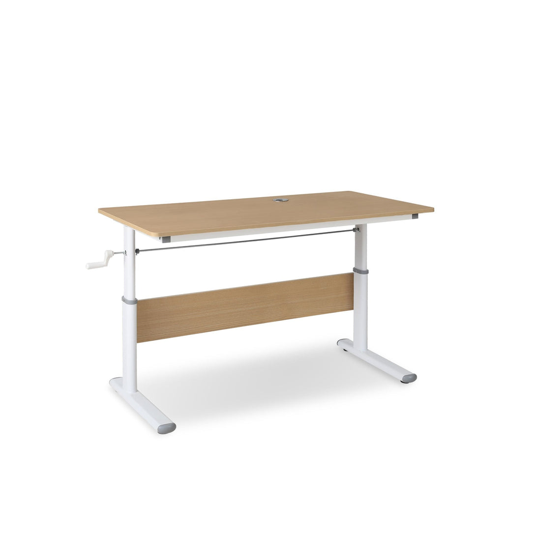 Lucas 120cm Manual Standing Desk - Maple + White