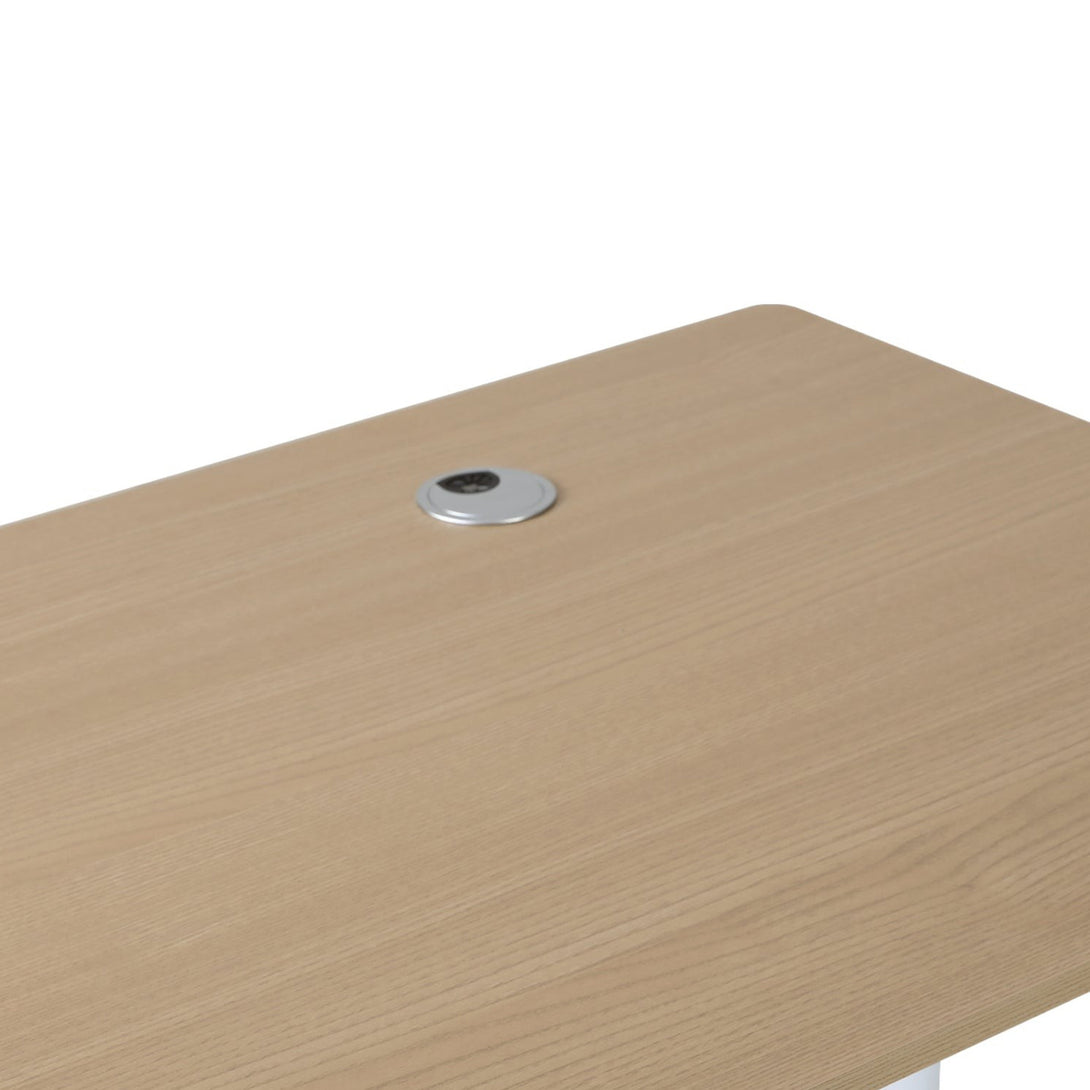 Lucas 120cm Manual Standing Desk - Maple + White