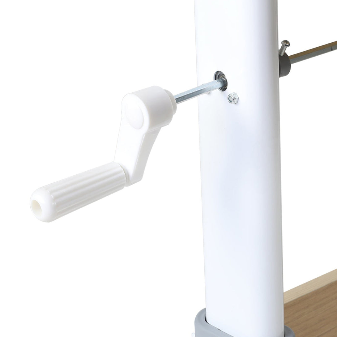 Lucas 120cm Manual Standing Desk - Maple + White