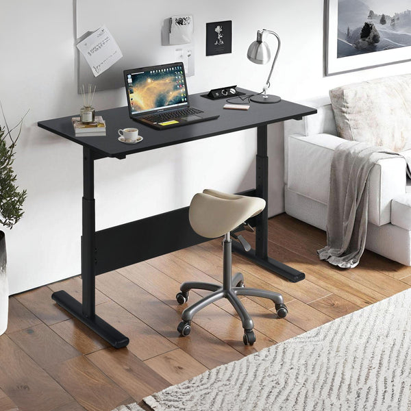 Hector 100cm Height-Adjustable Computer Desk - Black
