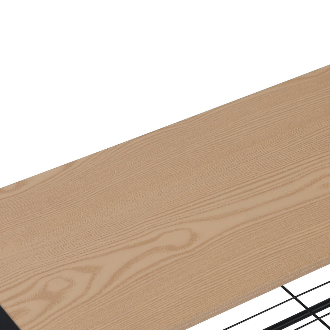Milton 3 Tier Storage Shelf - Maple + Black