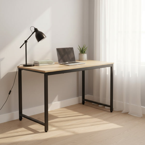 Easton 120cm Computer Desk - Natural + Black