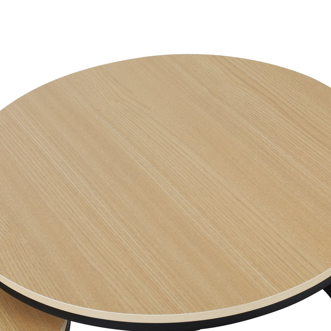 Nasser Nesting Coffee Table - Set of 2 - Natural + Black