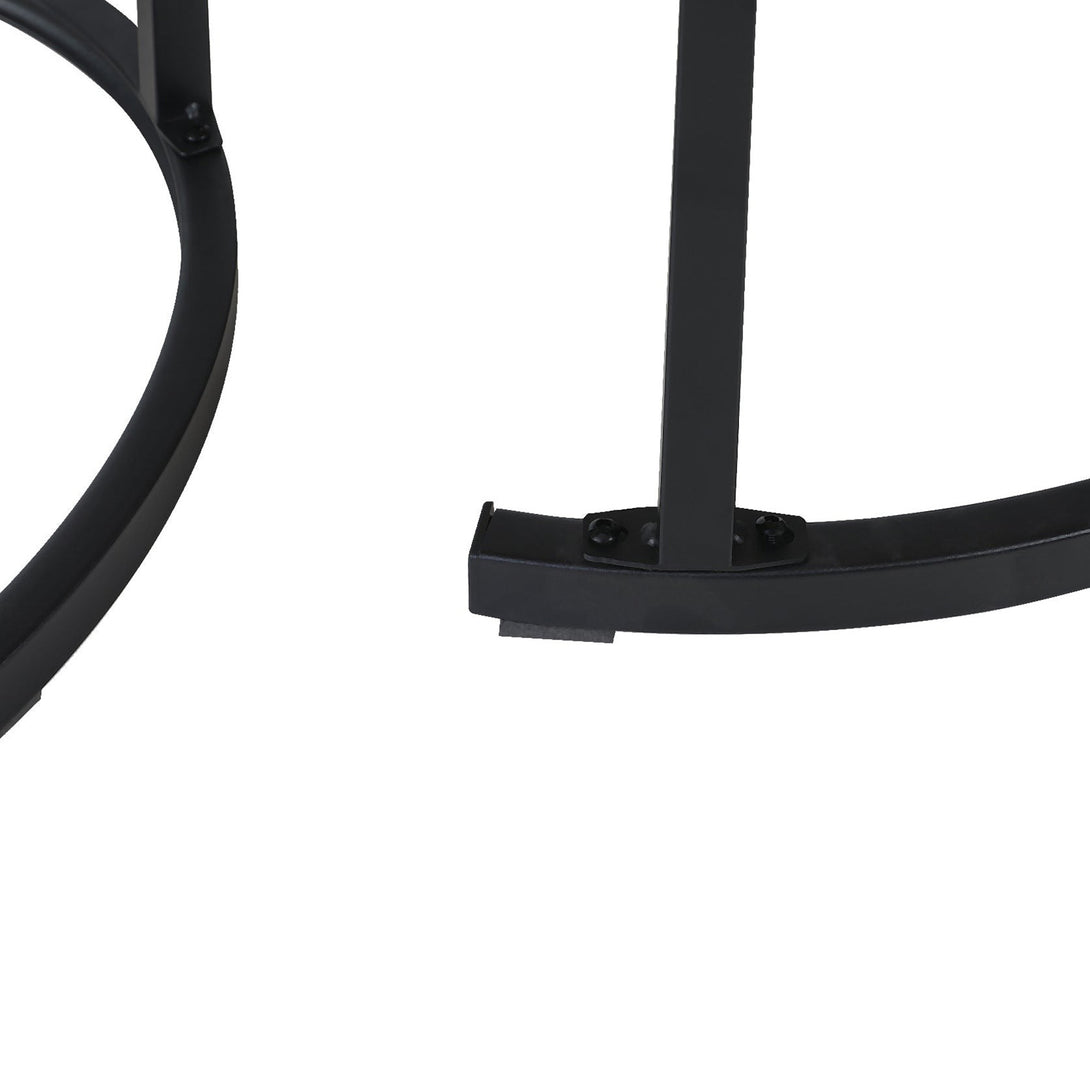Nasser Nesting Coffee Table - Set of 2 - Natural + Black