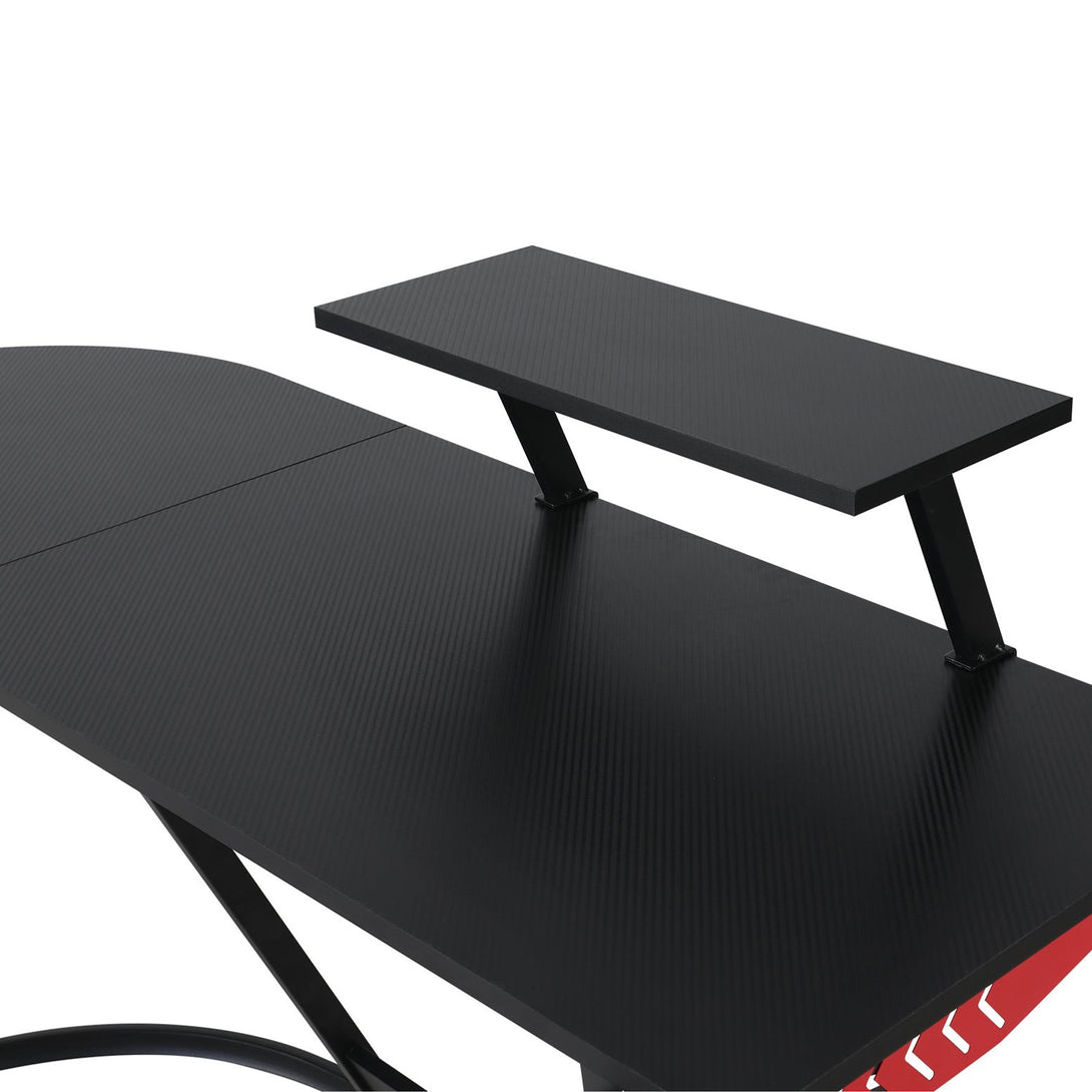 Hunter L-Shaped Gaming Desk - Black