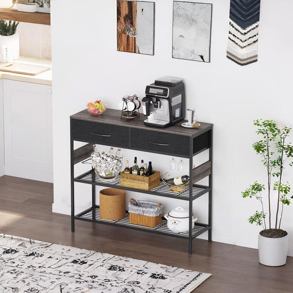 Cuckoo Console Table with 2 Drawers - Gray Oak