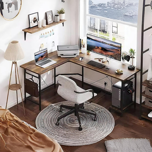 Niko Computer Corner Desk - Rustic Brown