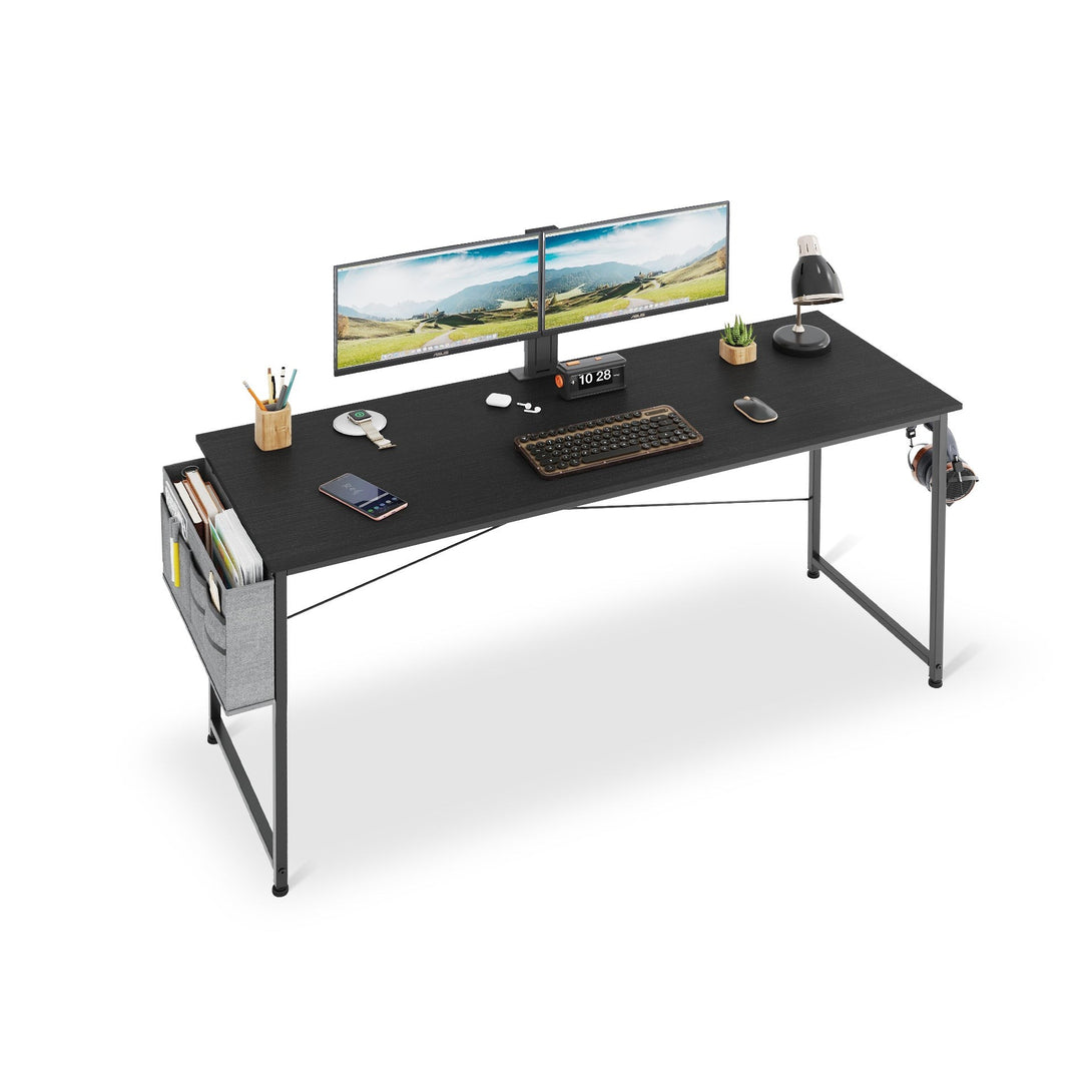Cayden 140cm Computer Desk with Storage Bag - Black