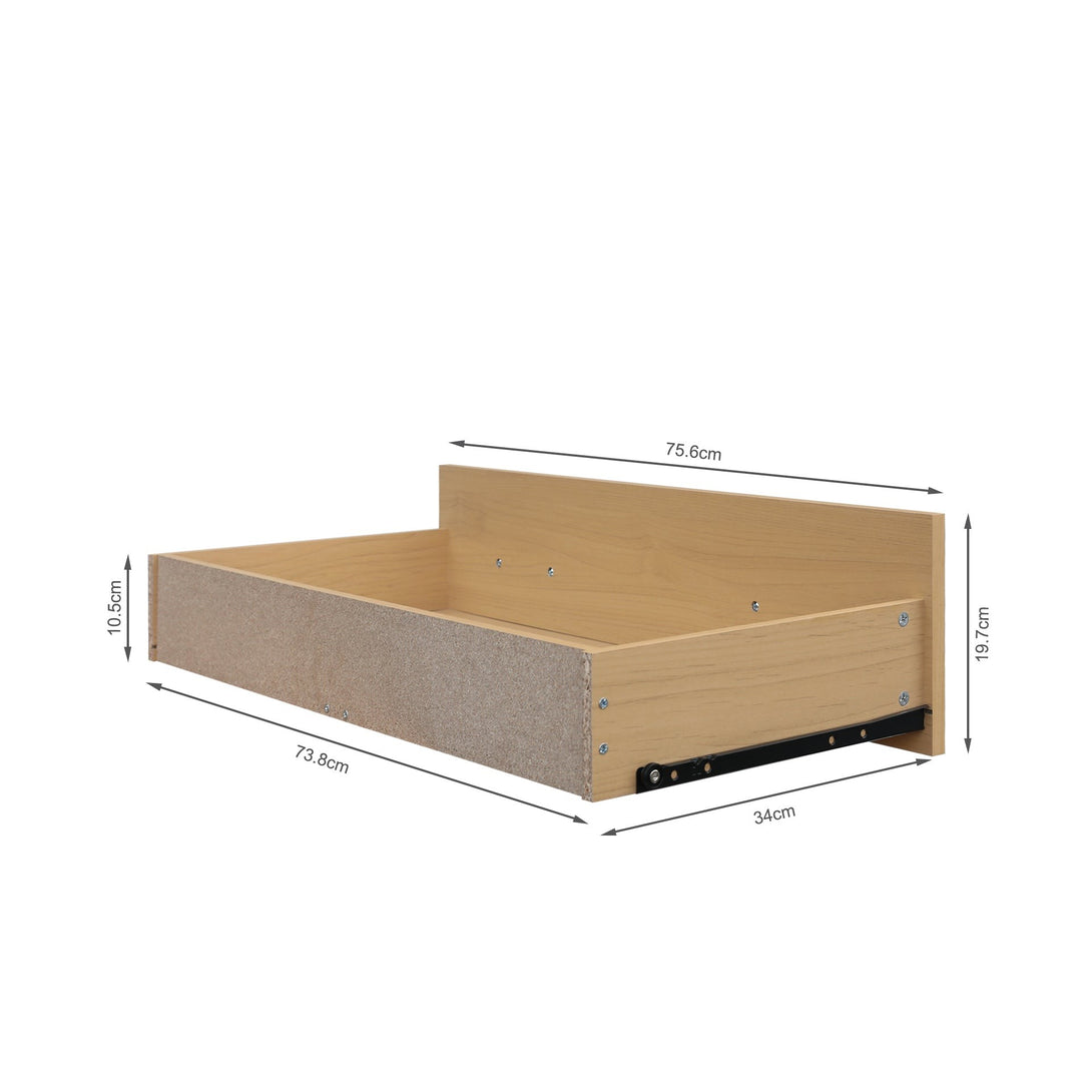 Nikola 3 Drawers Tallboy - Maple