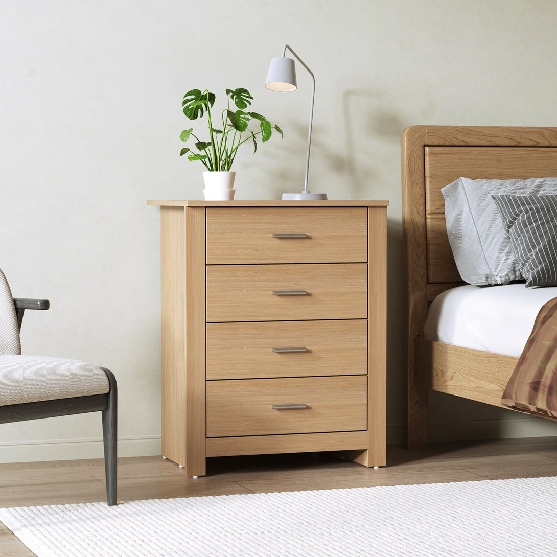 Olsen 4 Drawers Tallboy - Oak