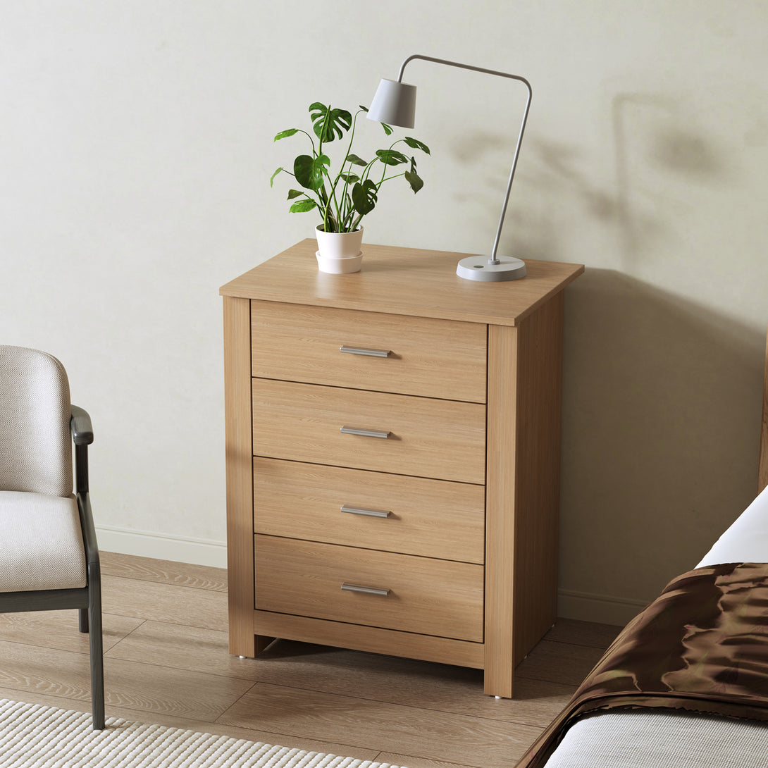 Olsen 4 Drawers Tallboy - Oak