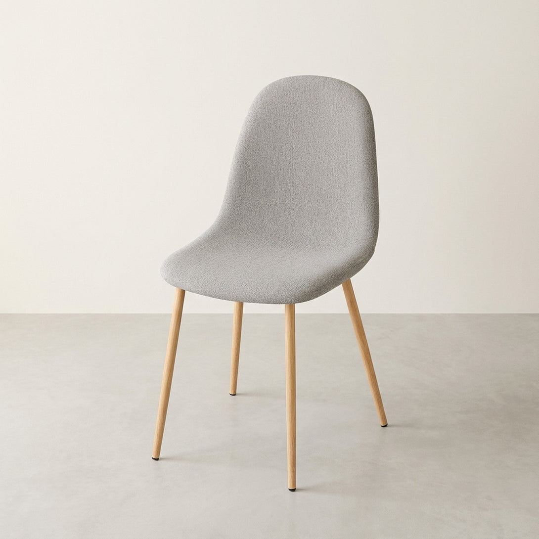 Arlo Linen Dining Chair - Set of 4 - Light Grey