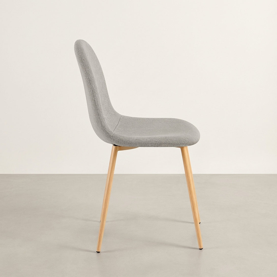 Arlo Linen Dining Chair - Set of 4 - Light Grey