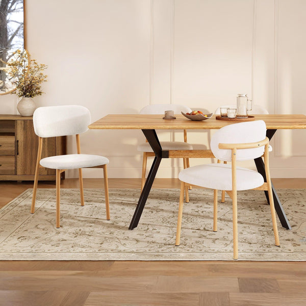 Nicole Fabric Dining Chair - Set of 4 - Beige