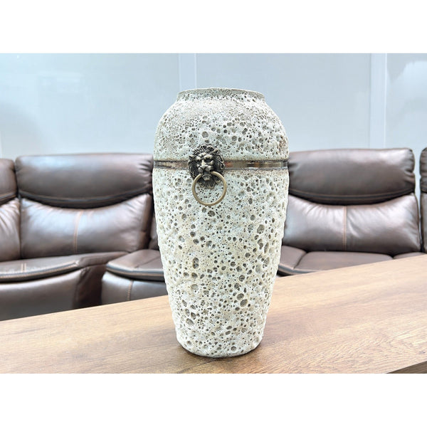 Orion Ceramic Vase with Ring White - Medium
