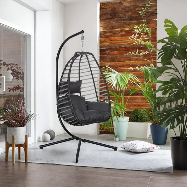Aegina Outdoor Hanging Egg Chair - Grey