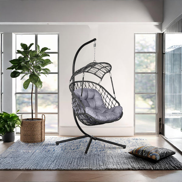 Paxos Outdoor Hanging Egg Chair - Grey