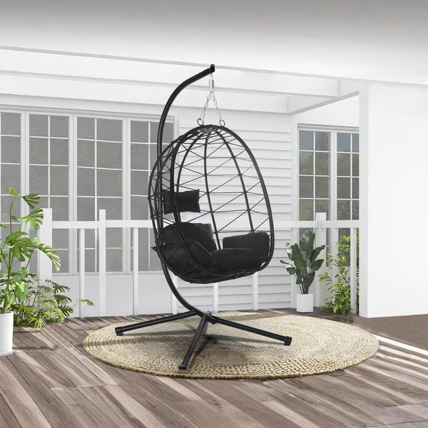 Molokai Outdoor Hanging Egg Chair - Black
