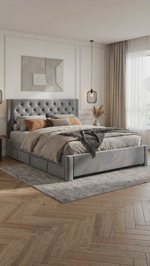 产品视频-24127-montana-velvet-queen-bed-frame-with-4-drawers-grey-2607081