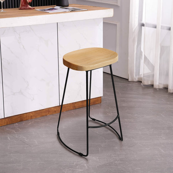 Nolan Beech Wood Bar Stool - Natural