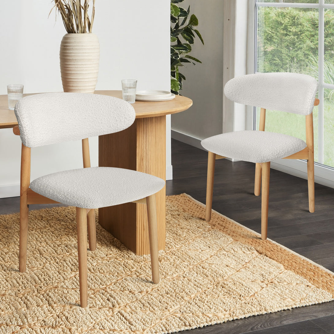 Wesley Rubber Wood Dining Chair - Set of 2 - White