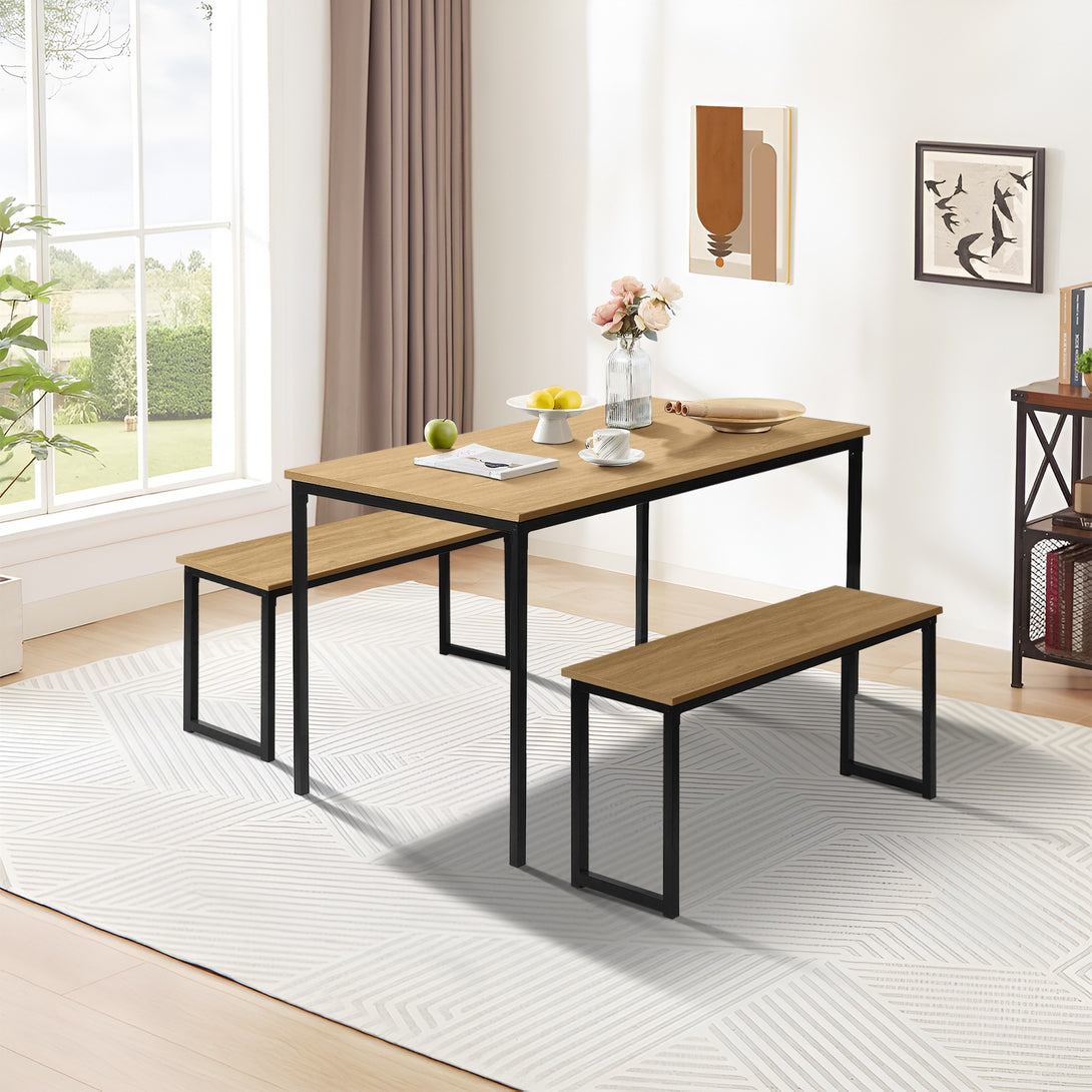 Maddox 3 Piece Dining Set - Natural